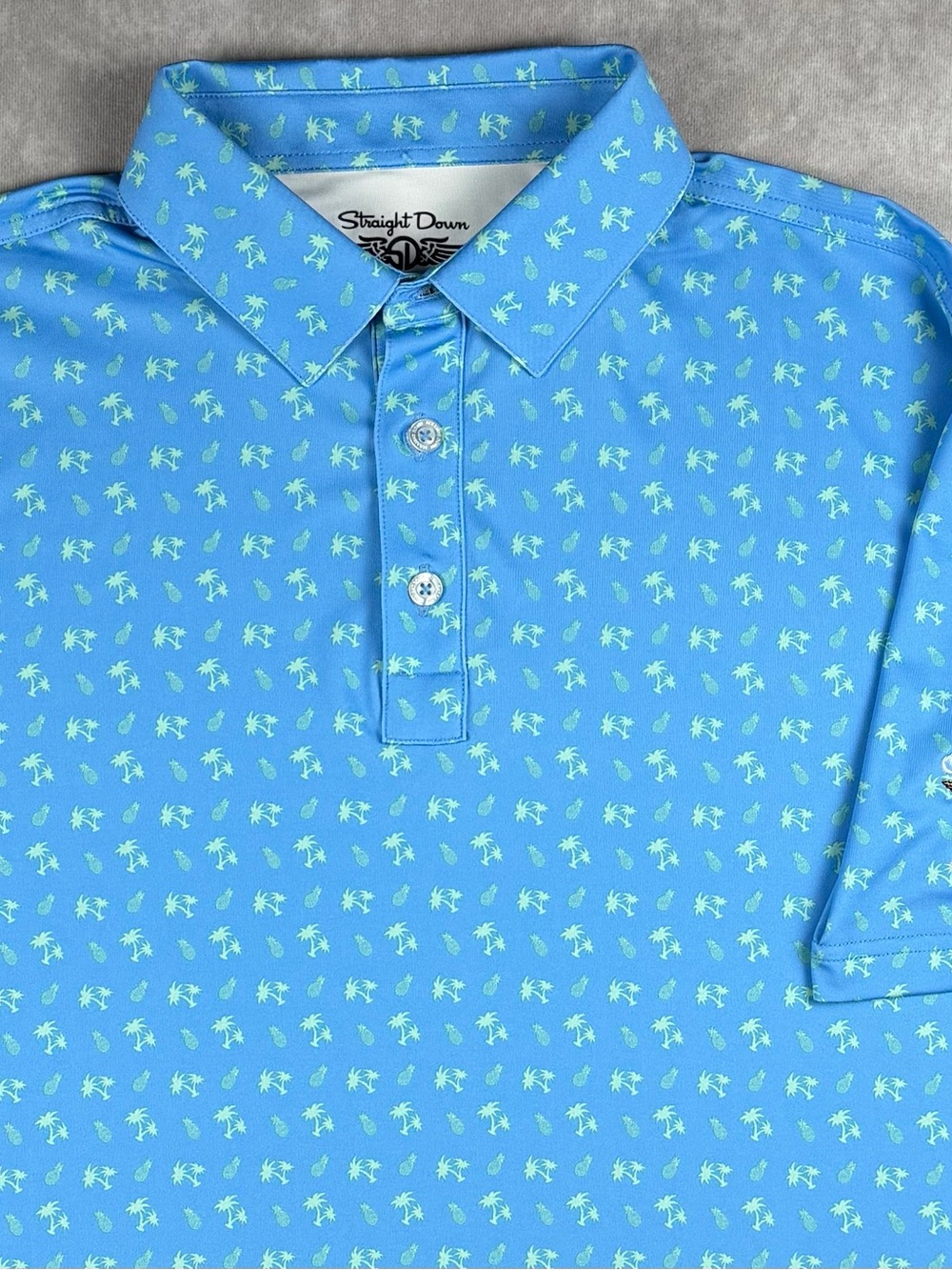 Straight Down Champions Golf Club Tropical Polo Men’s Medium